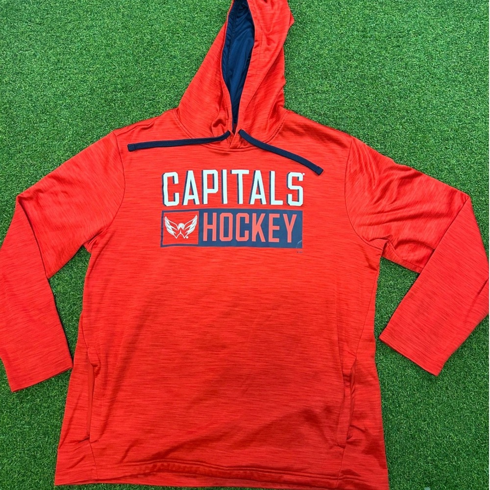 Washington Capitals Hockey Hoodie Mens XL Red Performance Pullover Fanatics